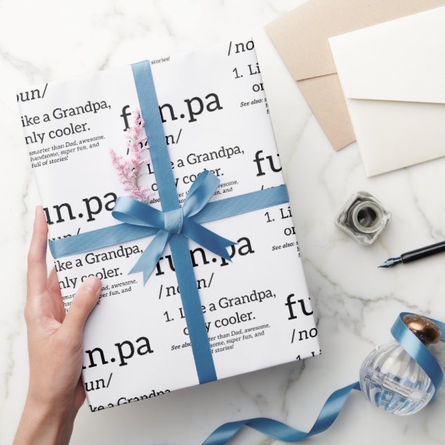 Funpa Like A Grandpa Only Cooler Wrapping Paper (Gifting)