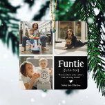 Funtie 3 Photo Collage Definition Cute Christmas  Ceramic Ornament<br><div class="desc">Cute Funtie Christmas Ornament. Perfect gifts for a FUN AUNTIE! Simply upload 3 of your favourite pictures,  customise the definition and personalise by adding name/s.</div>