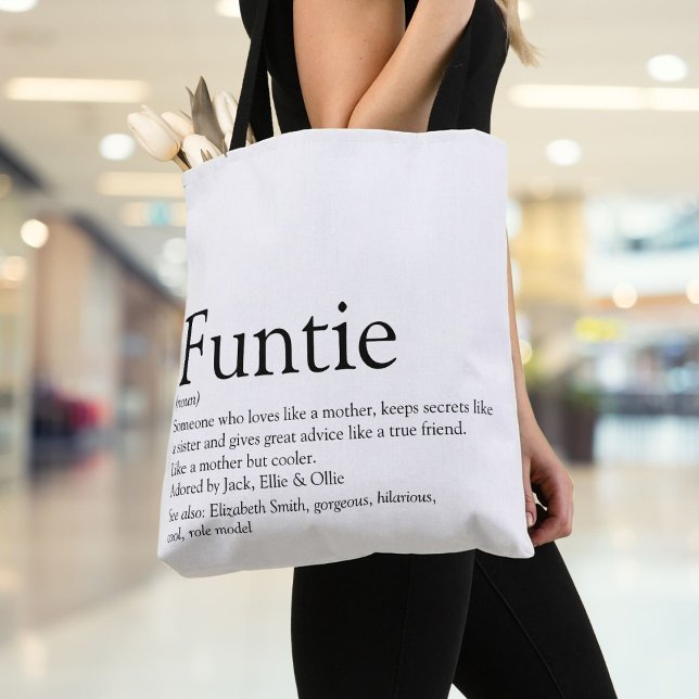 Funtie  Aunt Auntie Definition Modern Fun Tote Bag (Funtie Aunt Auntie Definition Modern Fun Tote Bag)