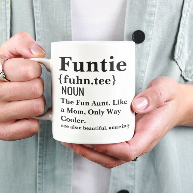 Funtie Definition Mug Funny Auntie Gift Coffee Cup (Creator Uploaded)