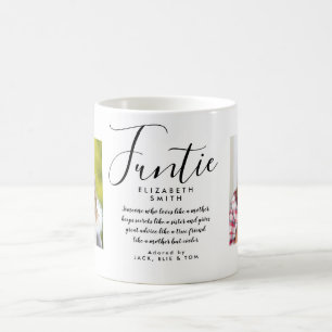 Funtie Elegant Script Fun Auntie Quote Photo Coffee Mug