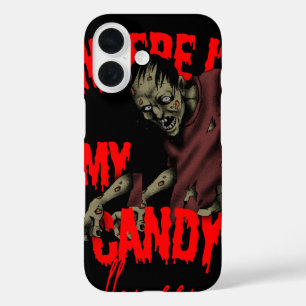 Funy iPhone 16 Cases for skul halloween