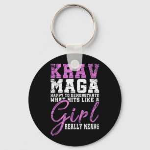 Funy Krav Girl Gift Martial Arts Krav Key Ring