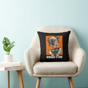 Funy pug design cushion
