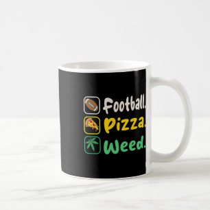 Funy Tee Football Pizza Weed For Lovers Halloween Coffee Mug
