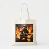 **"Fur and Flames: The Otter Fireman’s Backburning
