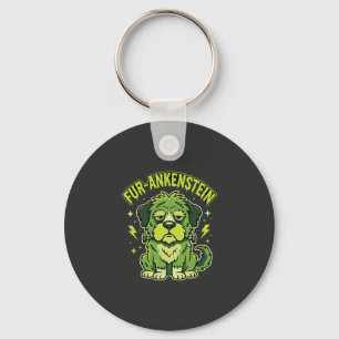 Fur-Ankenstein Funny Frankenstein Dog Halloween Key Ring