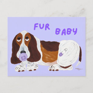 Fur Baby Basset Hound Puppy  Postcard
