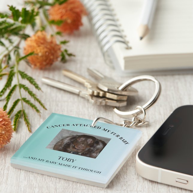 Fur Baby Healing & Strength Message Key Ring (Front Right)