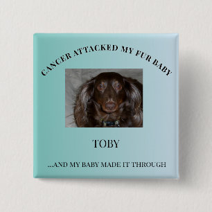 Fur Baby Hope & Survival Message 15 Cm Square Badge