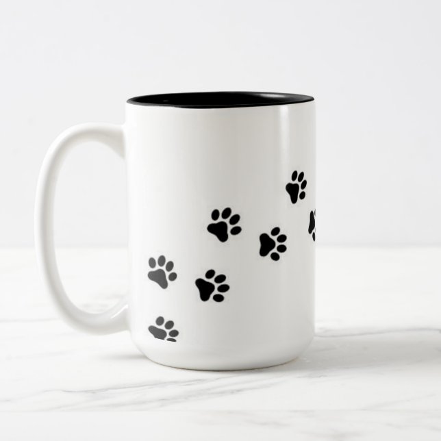 Fur-Baby Paw Print Ceramic Mug (Left)