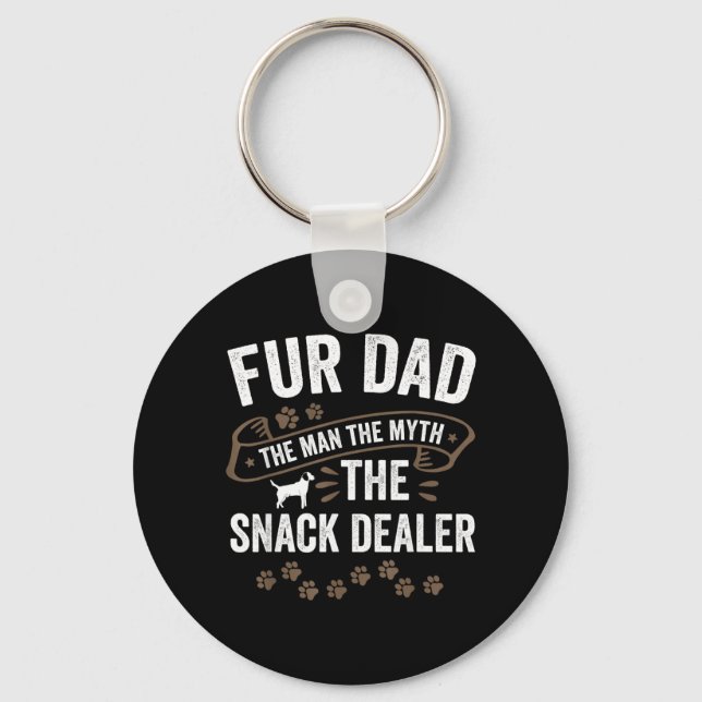 Fur Dad Dog Fathers Day 2026 Key Ring (Front)