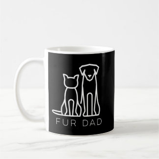 Fur Dad Pet Lover Cat Dog Daddy Husband Funny Fath Coffee Mug