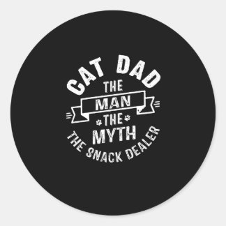 Fur Dad The Man Myth Snack Dealer Dog Cat Lover Classic Round Sticker