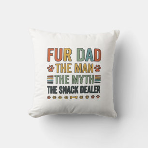 Fur Dad The Snack Dealer Vintage Dog Lover Shirt_1 Cushion