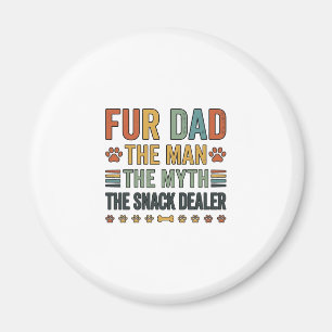 Fur Dad The Snack Dealer Vintage Dog Lover Shirt_1 Magnet