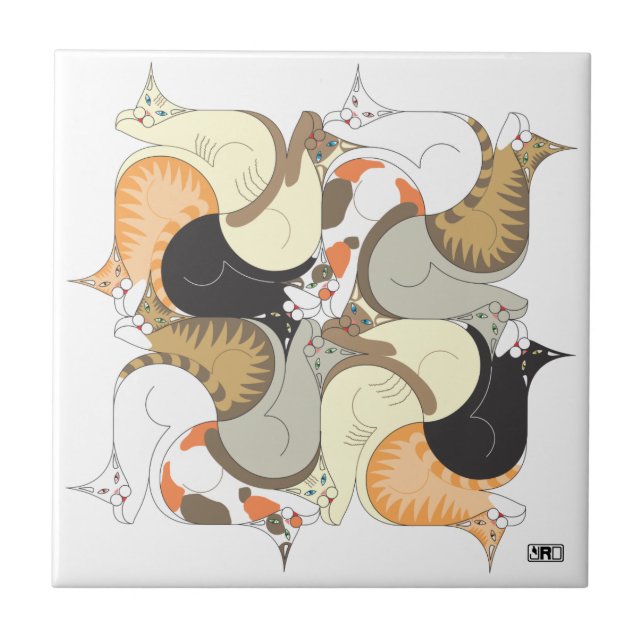 Fur Ellie Ceramic Tile (Front)