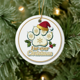 Fur-ever Christmas Paw Print Ornament