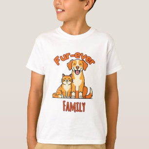 Fur‑ever Family – Cute Cat & Dog for Pet Parents T-Shirt