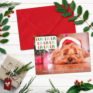 Fur La La La La Pet Holiday Photo Card