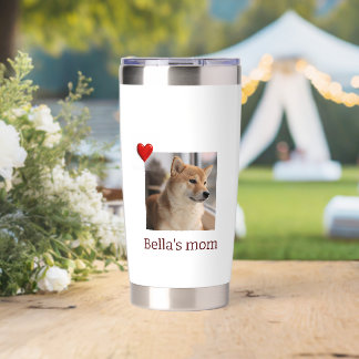 Fur Mama Love – Cute Dog Photo Water Bottle Insulated Tumbler