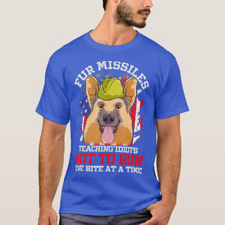 Fur Missiles German Shepherd Police Military T-Shirt