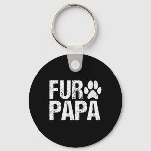 Fur Papa Shirt Pet Lover Dog Dad Fathers Day  Key Ring