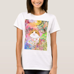 Fur-real, I'm Flower-Powered!" Cat Lover's Summer  T-Shirt