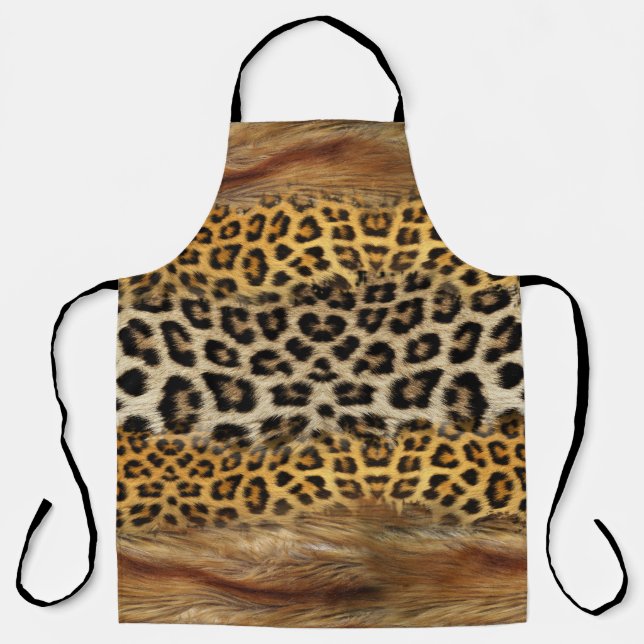 Fur texture: fox and leopard. apron (Front)