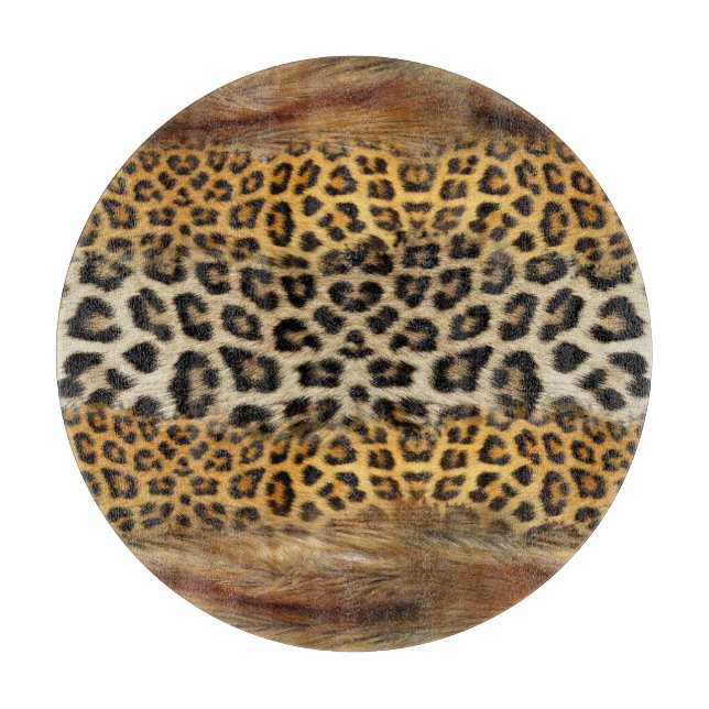 Fur texture: fox and leopard. cutting board (Front)