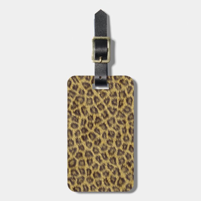 Fur texture luggage tag (Front Vertical)