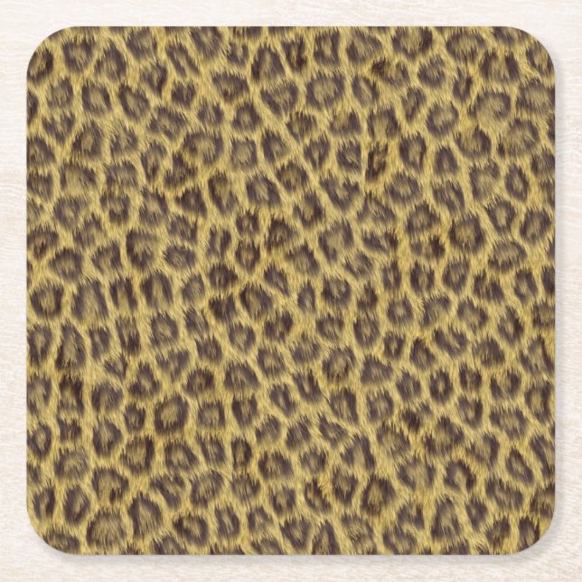Fur texture square paper coaster (Front)