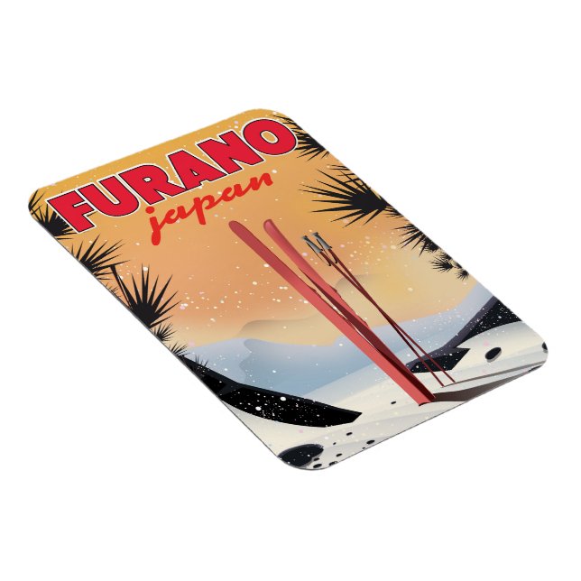 Furano Japanese travel poster. Magnet (Right Side)