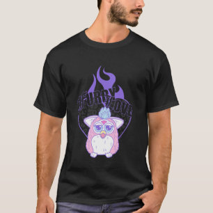 Furby Love Cool Leopard-Style Heart On Fire Portra T-Shirt