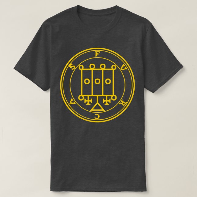 Furcas Sigil Teaches Astrology and Rhetoric Yellow T-Shirt (Design Front)