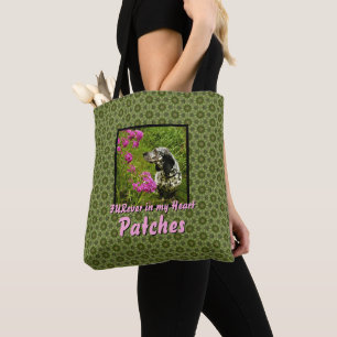 FURever In My Heart Green Pattern Pet Template Tote Bag