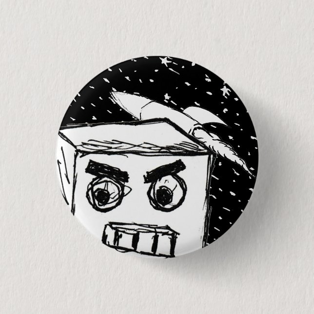 Furies Fast KARL the Robot, with rocket in space   3 Cm Round Badge (Front)