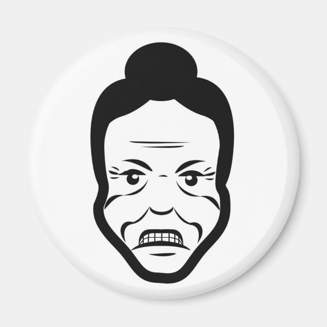 Furious Bun Granny – Fridge Magnet (Front)