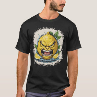Furious Lemon Face with Splash Effect T-Shirt