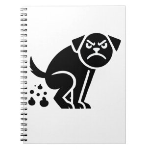Furiously Funny Mad Pooping Dog Notebook
