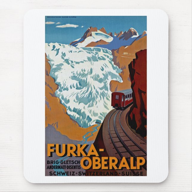 Furka-Oberalp Switzerland Mouse Pad (Front)