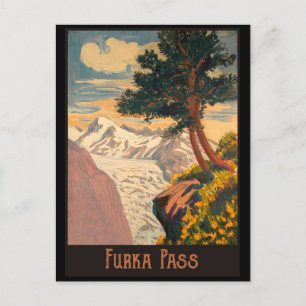 Furka Pass, Swiss Alps Postcard