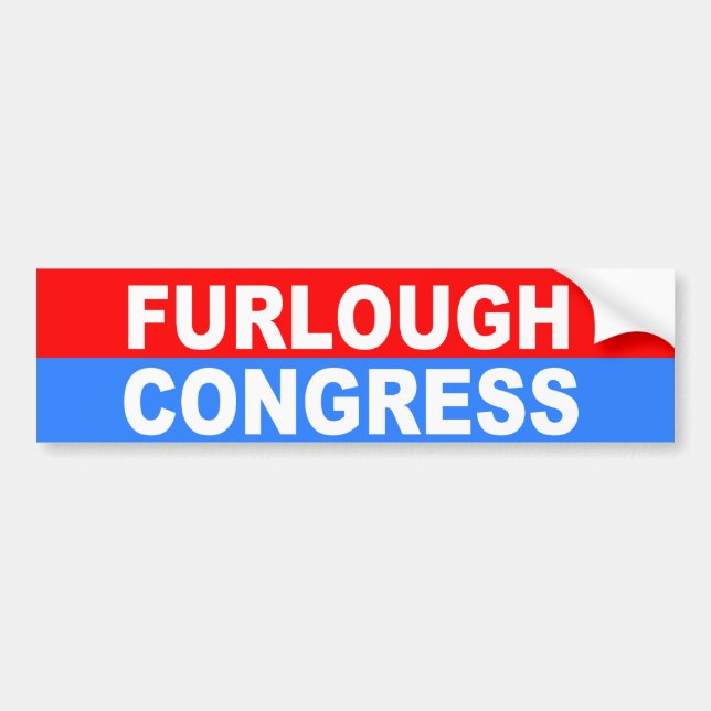 furlough congress bumper sticker (Front)