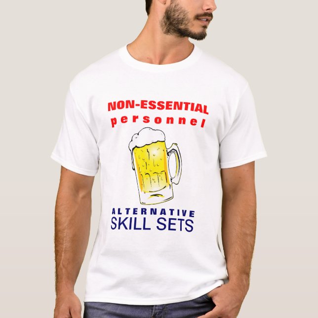 Furloughed Beer Drinking Funny Tshirt (Front)