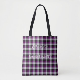 Furman University Tartan Tote Bag