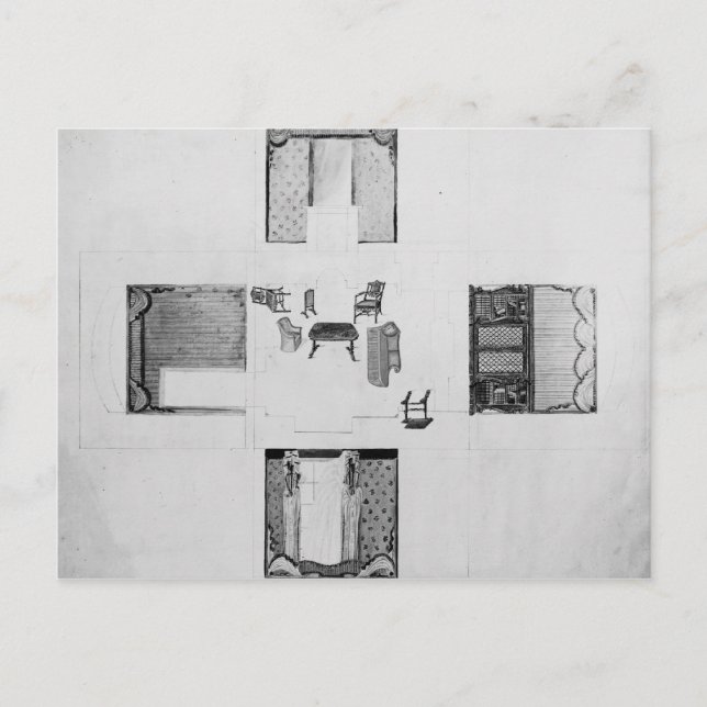 Furnishings for a small drawing room postcard (Front)