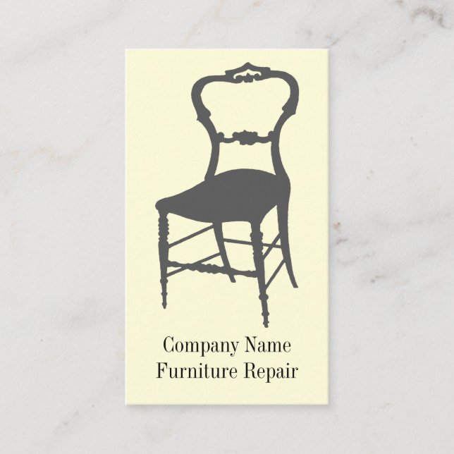Furniture And Antique Repair And Restoration Business Card (Front)