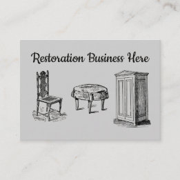 Furniture Antique Restoration Up-cycle Repairing Business Card