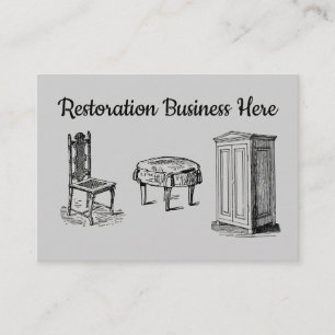 Furniture Antique Restoration Up-cycle Repairing Business Card