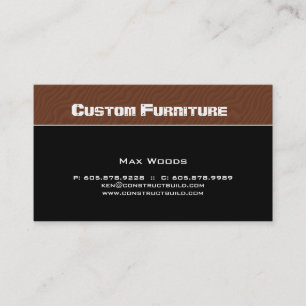 Furniture / Carpenter Business Card Wood Grain